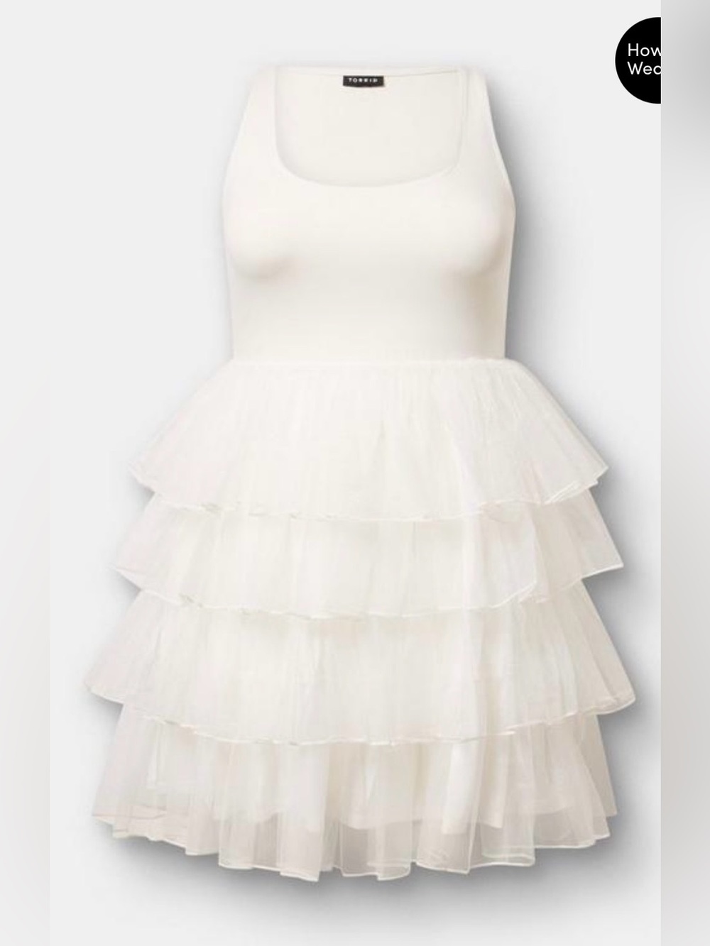 TORRID White Tiered Tulle Tutu Mini Dress - Picture 4 of 4